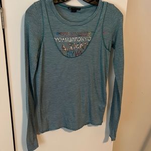Armani Exchange Double Layer Graphic Top
